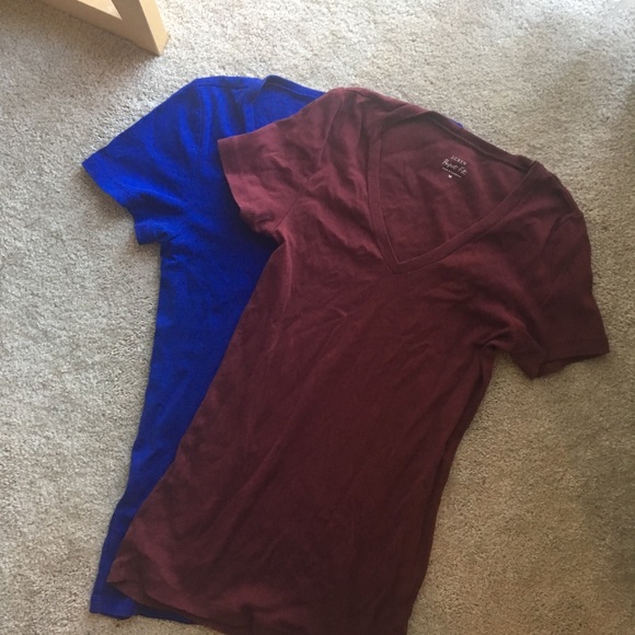 J Crew Perfect Tee Lot of 3 Blue Burgundy Pink M - Picture 6 of 8